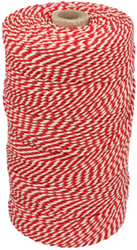 KATOENKOORD NR.16 / 32  ROOD/WIT  ca. 320 mtr