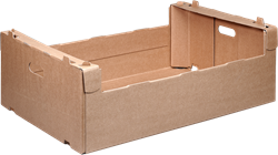 Opzettray E2 krat formaat 588x388x200 mm 1450 grams Bruin Kraft/bruin Kraft 