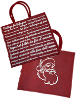 KERSTTAS SHOPPER Jute draagtas 46x23x40 cm  Prettige feestdagen -3