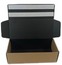 Webshop verzend retour doos  kraft bruin buitenzijde, zwart binnenzijde  32x14x10 cm  S
