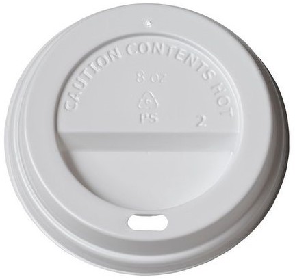 DEKSEL TRAVEL LID WIT TBV 12 OZ  KOFFIE BEKER    nr.24
